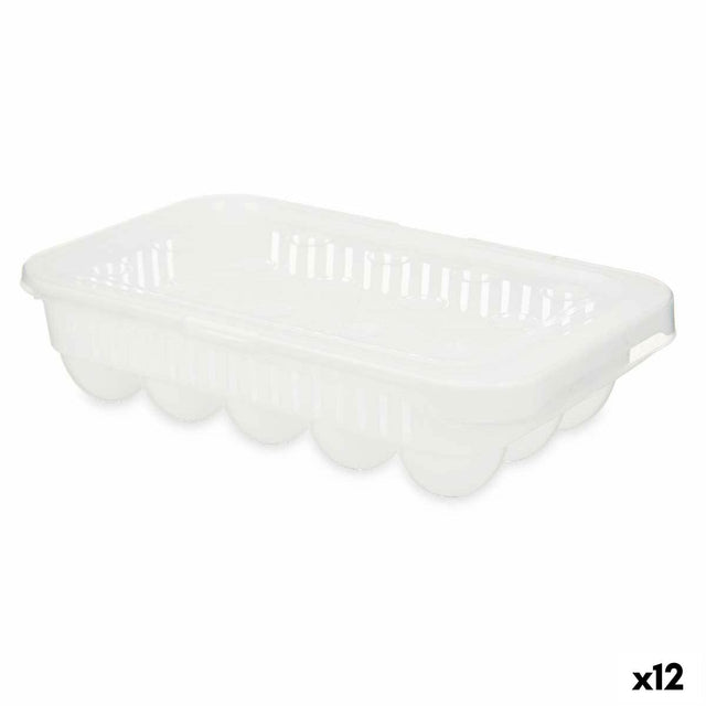 Copo para ovos Branco Transparente Plástico 17,5 x 7 x 28,5 cm (12 Unidades) - EcoNest