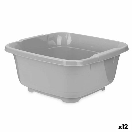 Bacia Cinzento Plástico 11 L (12 Unidades) - EcoNest