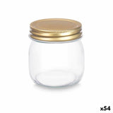 Frasco Transparente Dourado Metal Vidro 180 ml 6 x 8 x 6 cm (54 Unidades) - EcoNest