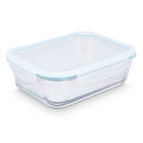 Lancheira Transparente Silicone Vidro de Borosilicato 2,8 L 29,5 x 9 x 22,8 cm (6 Unidades) - EcoNest