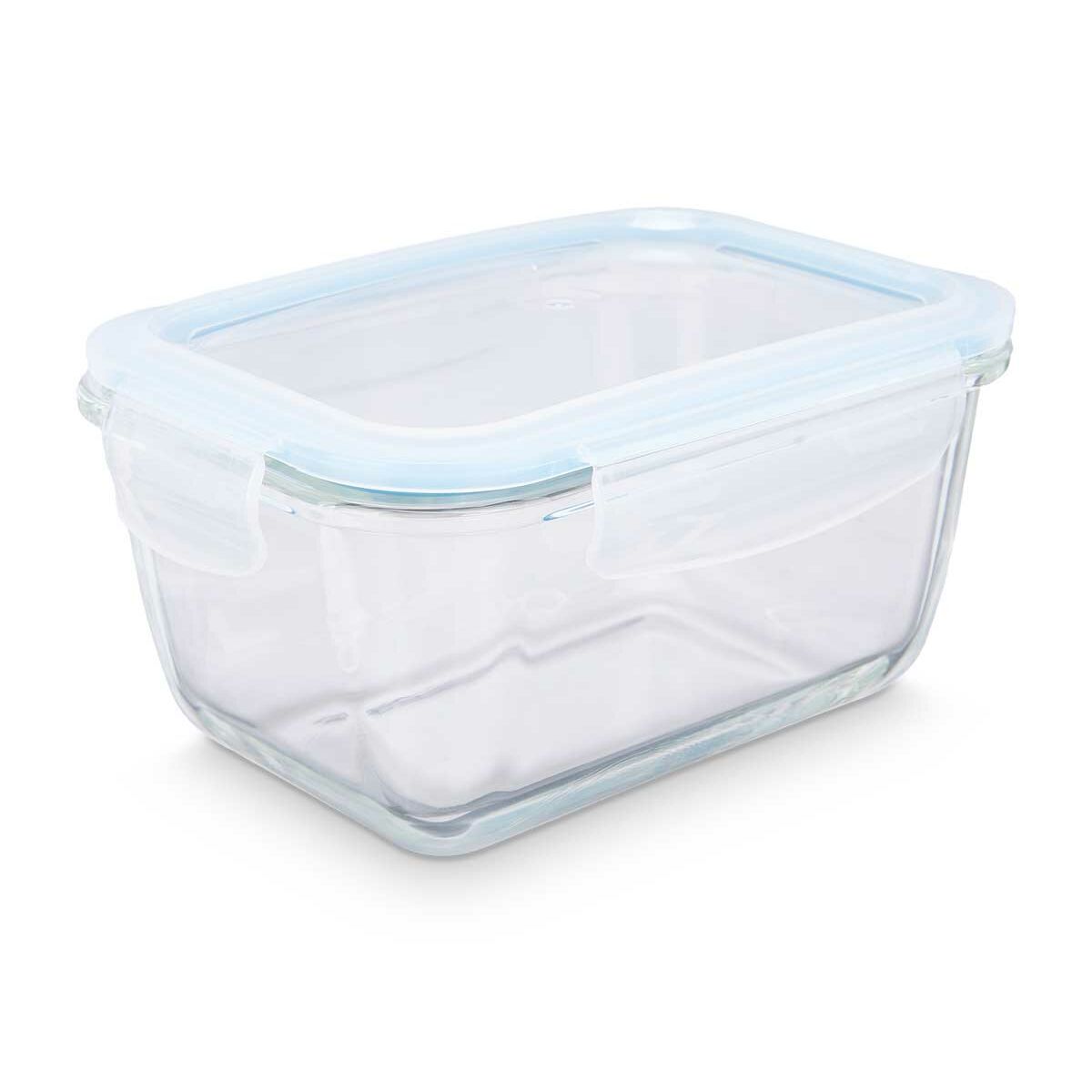 Lancheira Transparente Silicone Vidro de Borosilicato 950 ml 18 x 8,8 x 13,5 cm (12 Unidades) - EcoNest