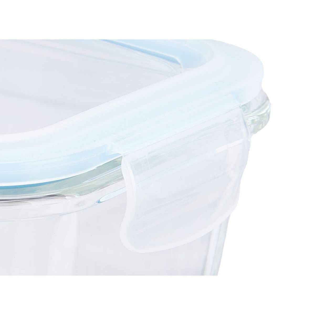 Lancheira Transparente Silicone Vidro de Borosilicato 950 ml 18 x 8,8 x 13,5 cm (12 Unidades) - EcoNest