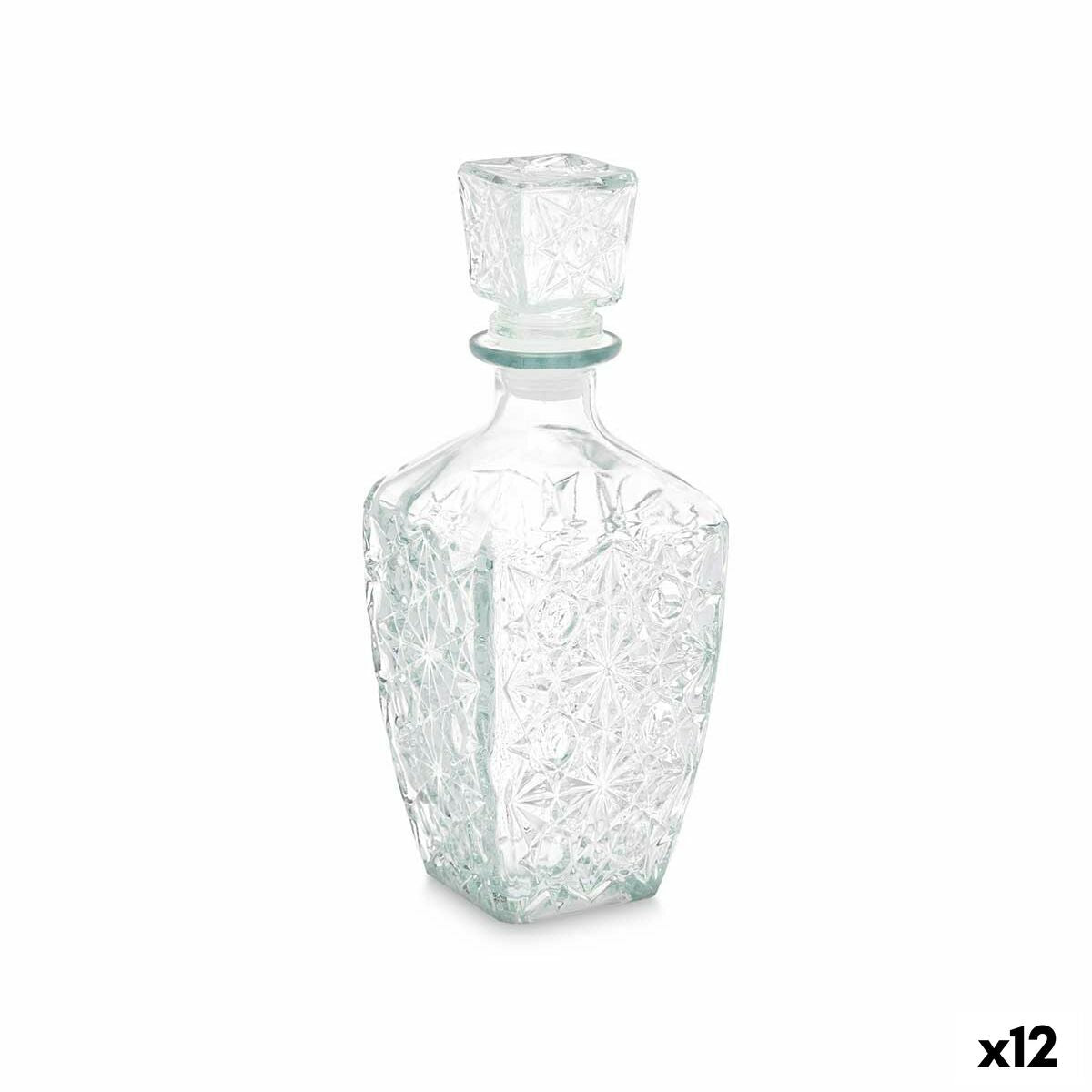 Garrafa de Vidro Licor Estrelas Transparente 900 ml (12 Unidades) - EcoNest