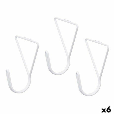 Cabides Branco Metal Triangular Conjunto 3 Peças (6 Unidades) - EcoNest