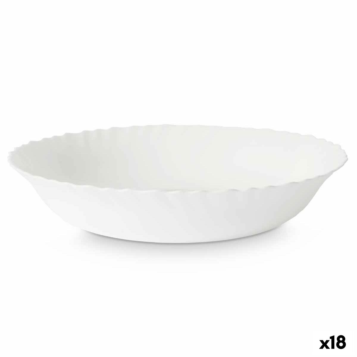 Saladeira Branco Vidro 27,5 x 5,5 x 27,5 cm (18 Unidades) - EcoNest