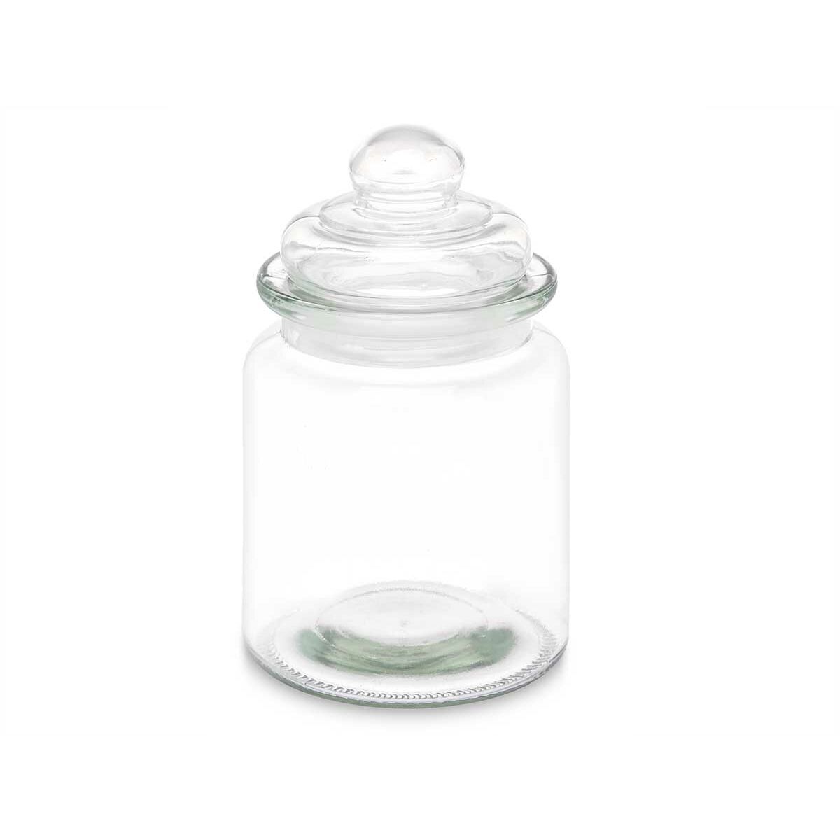 Frasco Transparente Vidro 250 ml 8 x 13 x 8 cm (24 Unidades) Com tampa - EcoNest