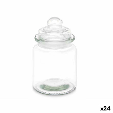 Frasco Transparente Vidro 250 ml 8 x 13 x 8 cm (24 Unidades) Com tampa - EcoNest