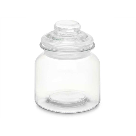 Frasco Transparente Vidro 600 ml (12 Unidades) Com tampa - EcoNest