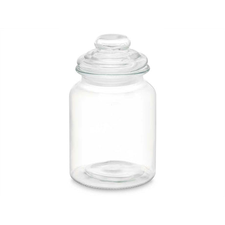 Frasco Transparente Vidro 900 ml (12 Unidades) Com tampa - EcoNest