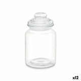 Frasco Transparente Vidro 900 ml (12 Unidades) Com tampa - EcoNest