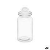 Frasco Transparente Vidro 1,2 L (12 Unidades) Com tampa - EcoNest