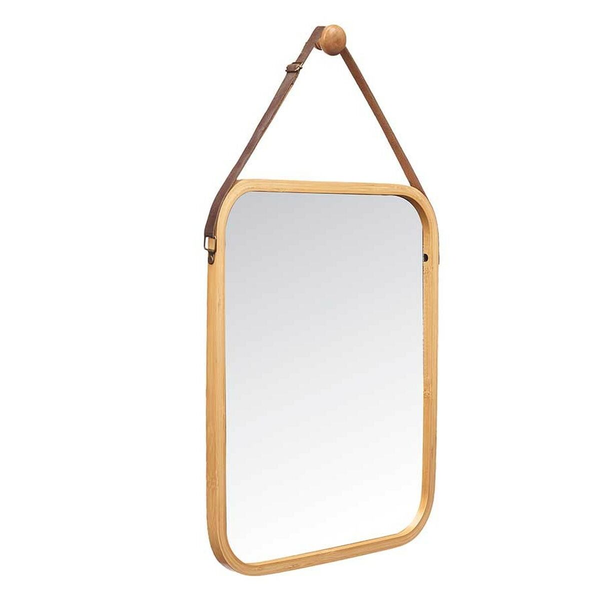 Hangende spiegel Natural Couro Bambu Retangular 34 x 41,5 x 1,5 cm (6 Unidades) - EcoNest