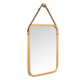 Hangende spiegel Natural Couro Bambu Retangular 34 x 41,5 x 1,5 cm (6 Unidades) - EcoNest