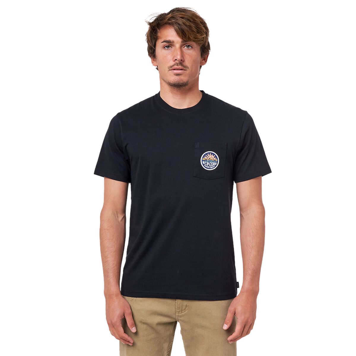 Camisola de Manga Curta Homem Rip Curl Horizon Badge Preto Homem - EcoNest