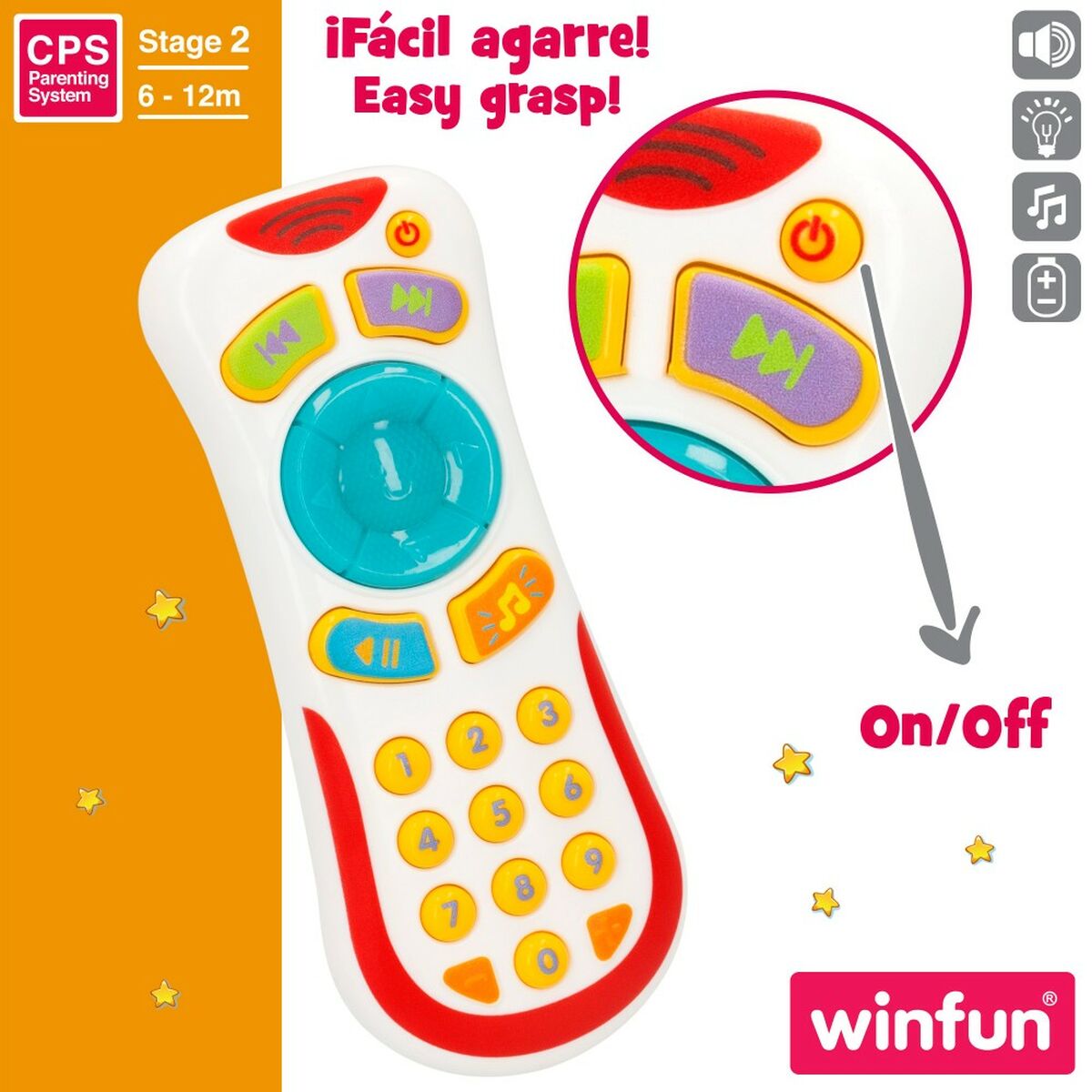 Controle de brinquedo Winfun 7 x 16,5 x 3 cm (12 Unidades) - EcoNest