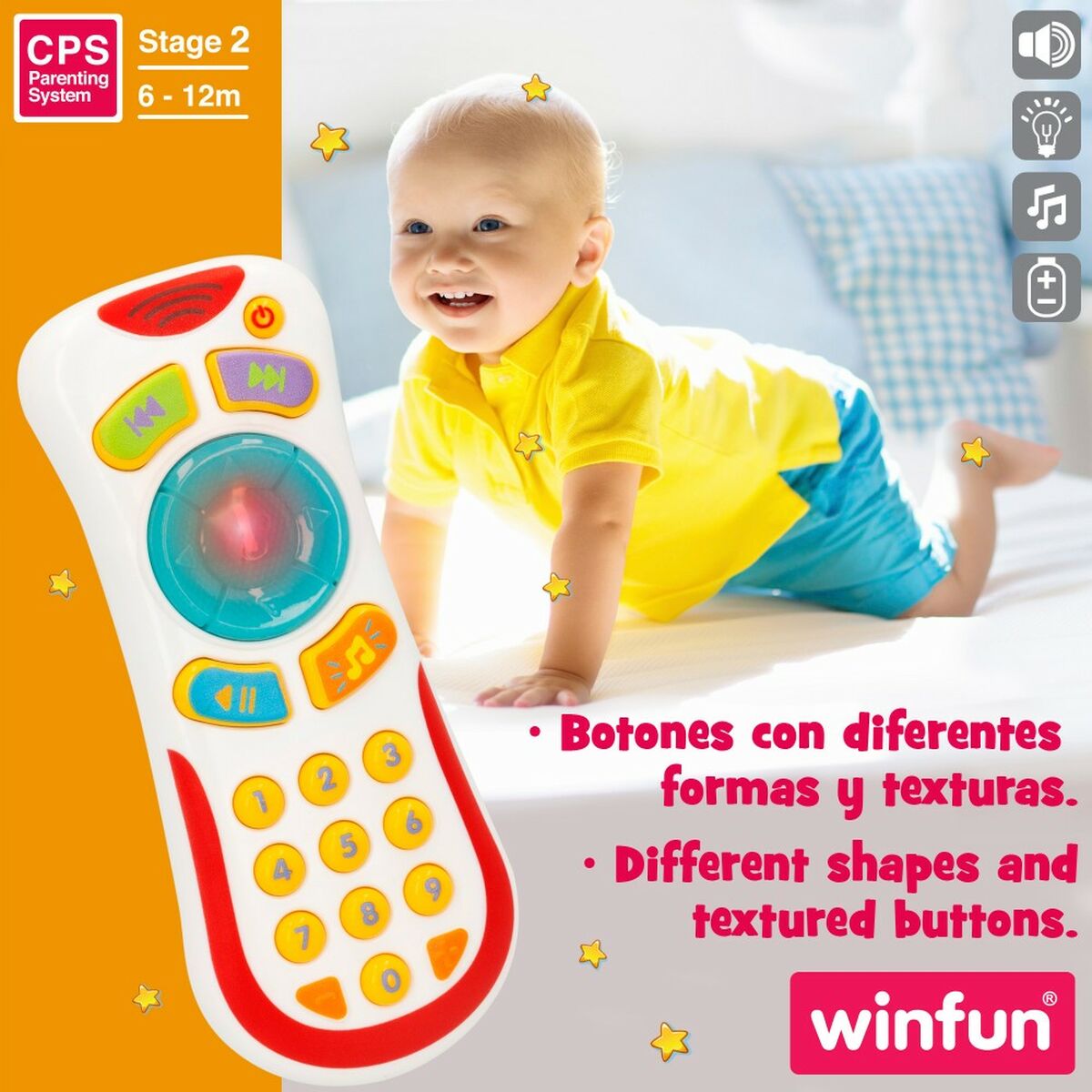 Controle de brinquedo Winfun 7 x 16,5 x 3 cm (12 Unidades) - EcoNest