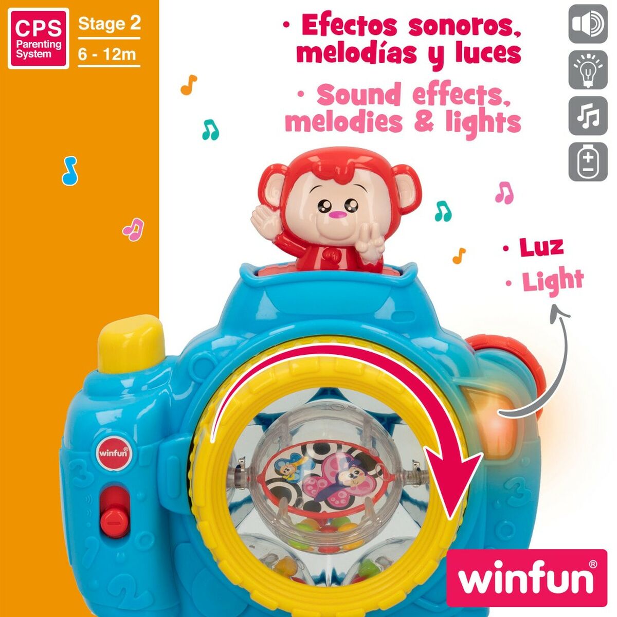 Câmara fotográfica infantil Winfun Azul 17 x 16,5 x 8 cm (6 Unidades) - EcoNest