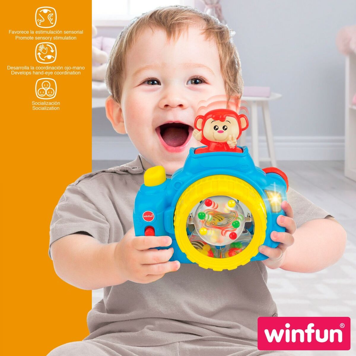 Câmara fotográfica infantil Winfun Azul 17 x 16,5 x 8 cm (6 Unidades) - EcoNest