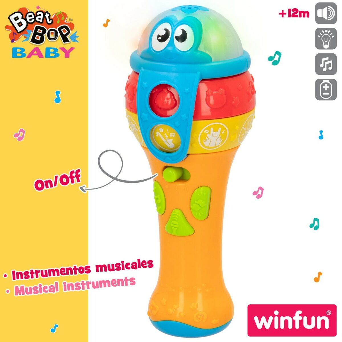 Microfone de brinquedo Winfun 7,5 x 19 x 7,8 cm (6 Unidades) - EcoNest