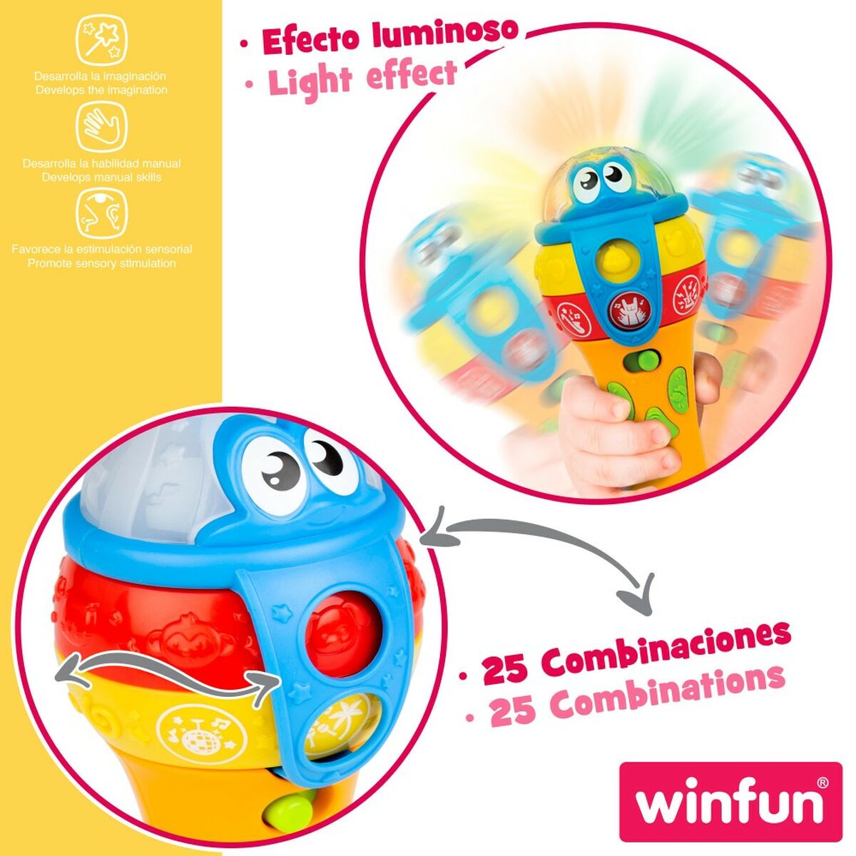 Microfone de brinquedo Winfun 7,5 x 19 x 7,8 cm (6 Unidades) - EcoNest