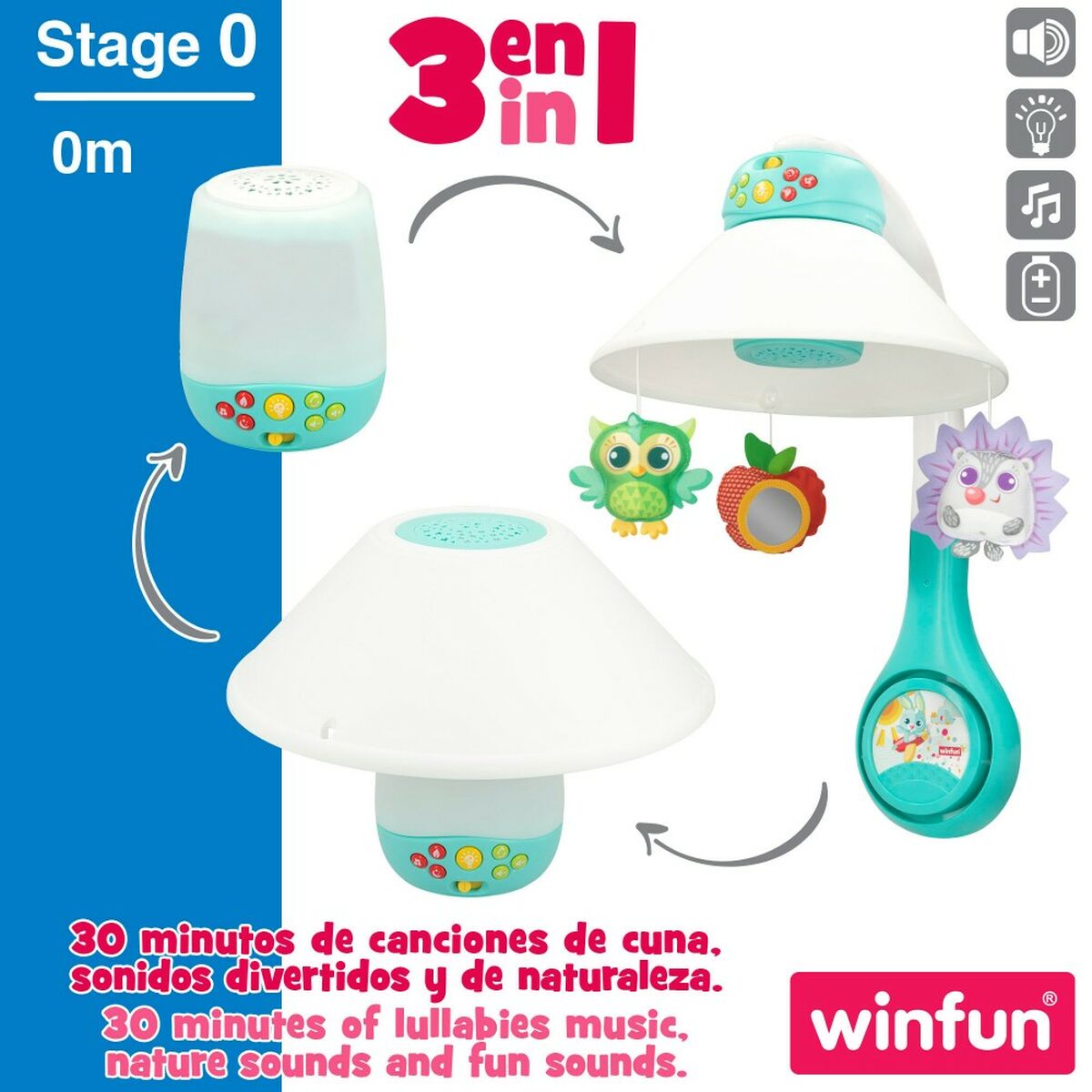 Móvel Projetor Winfun Plástico 46 x 49 x 30 cm (2 Unidades) - EcoNest