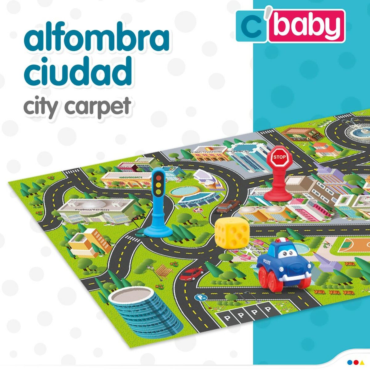 Tapete de jogos Colorbaby Cidade Plástico (2 Unidades) - EcoNest