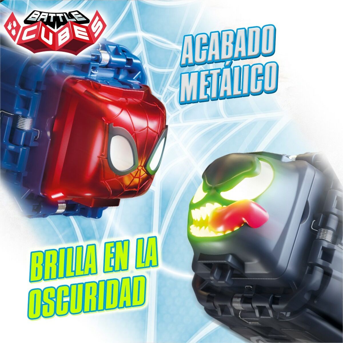 Estádio de batalhas Spider-Man Battle Cubes 15 Peças 4 Unidades 42,5 x 9 x 28 cm - EcoNest