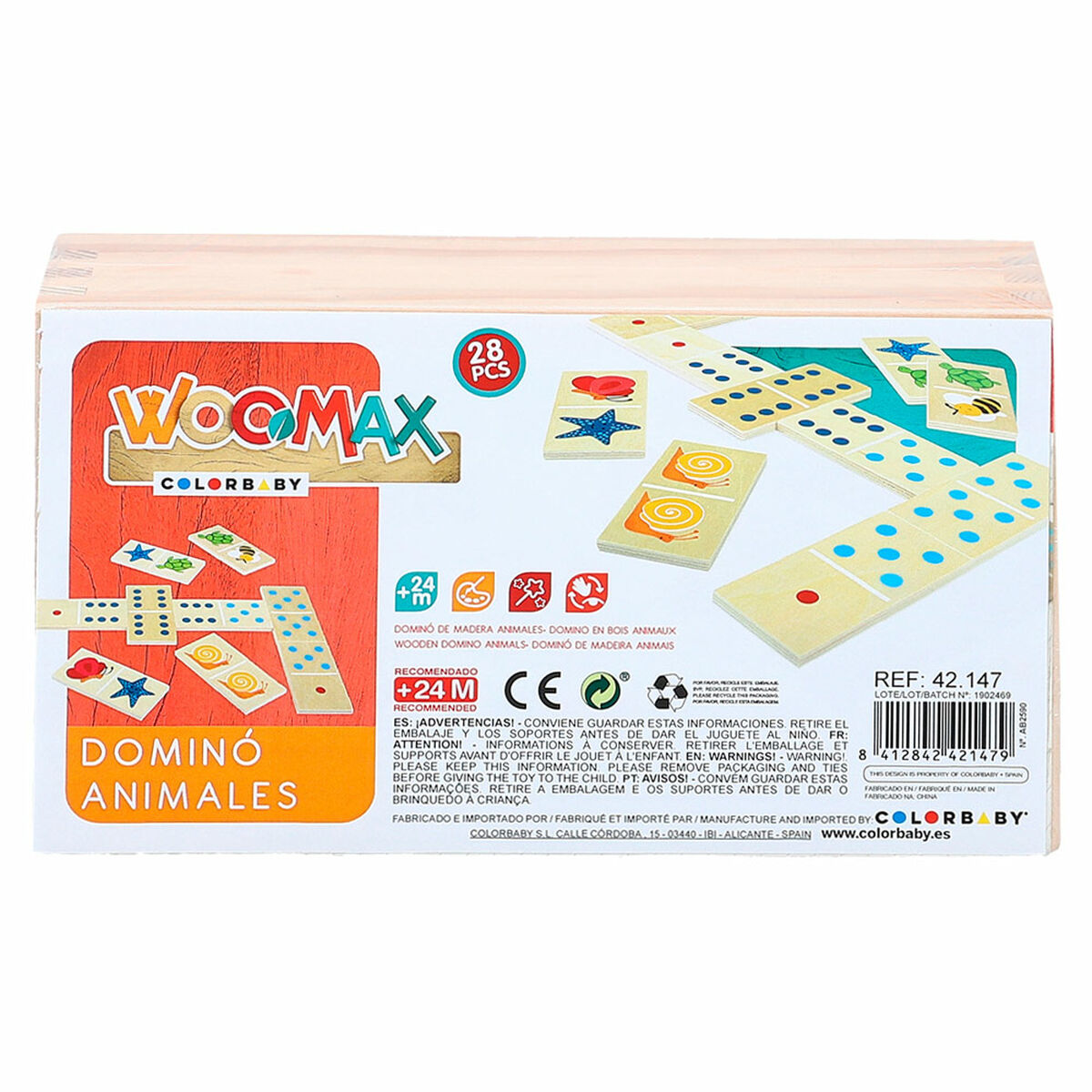 Dominó Woomax animais (12 Unidades) - EcoNest