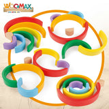 Jogo de habilidade Woomax Arco-íris 21 x 10 x 3,5 cm (12 Unidades) - EcoNest