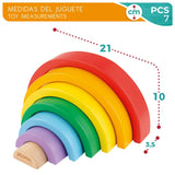 Jogo de habilidade Woomax Arco-íris 21 x 10 x 3,5 cm (12 Unidades) - EcoNest