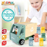 Camião de Lixo Woomax Brinquedo 8 Peças 24 x 15 x 13,5 cm (4 Unidades) - EcoNest