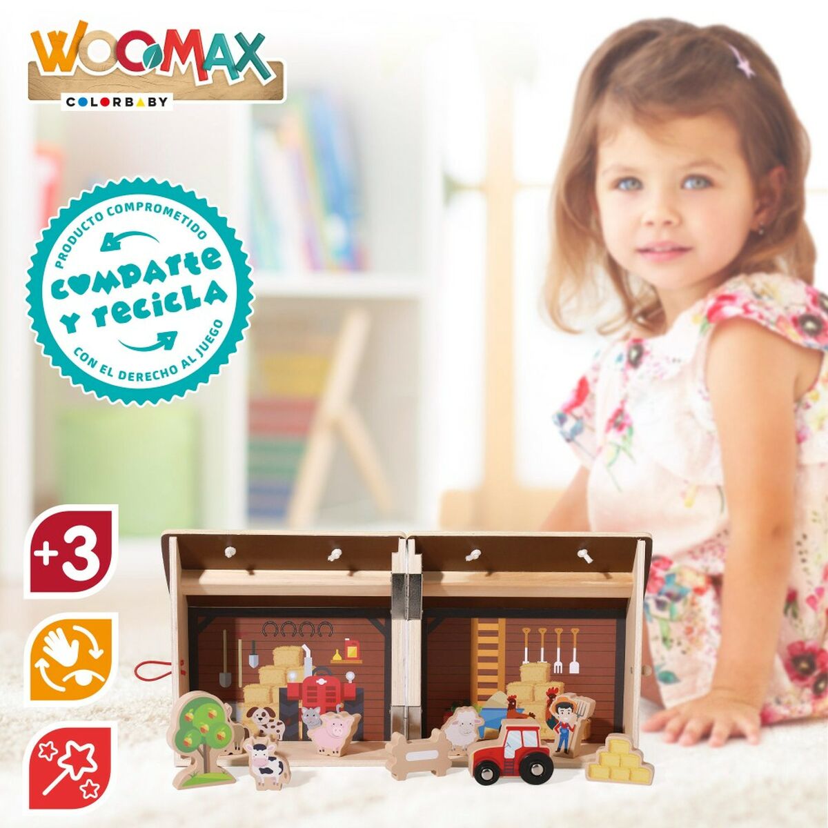 Playset Woomax Quinta 9 Peças 4 Unidades 19 x 18 x 19 cm - EcoNest