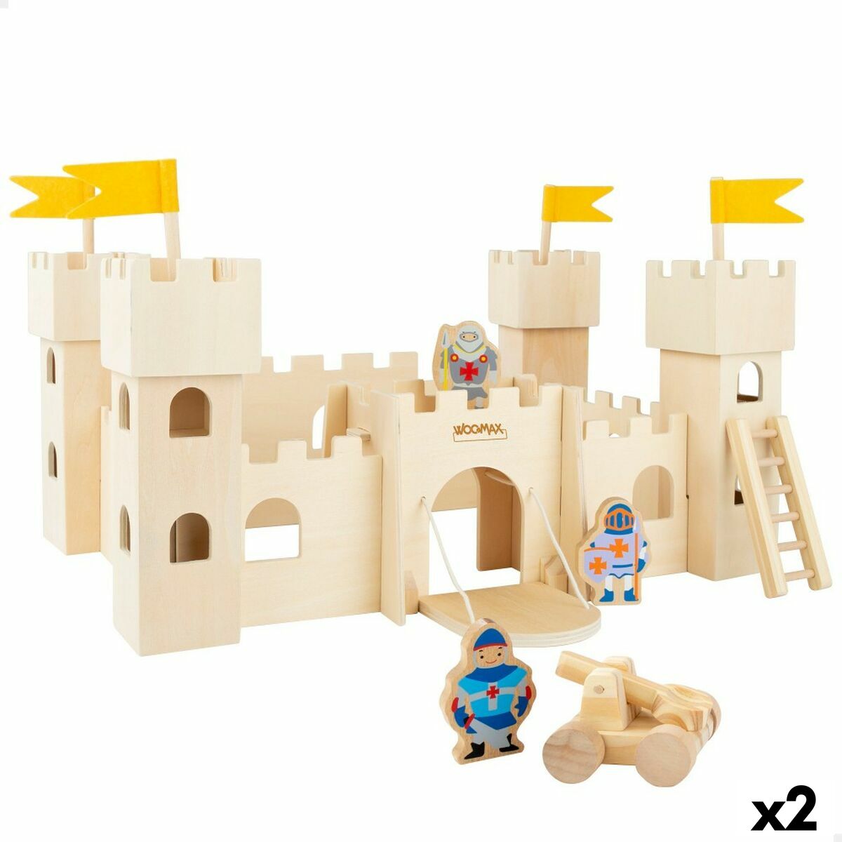 Castelo Woomax Brinquedo 9 Peças 2 Unidades - EcoNest