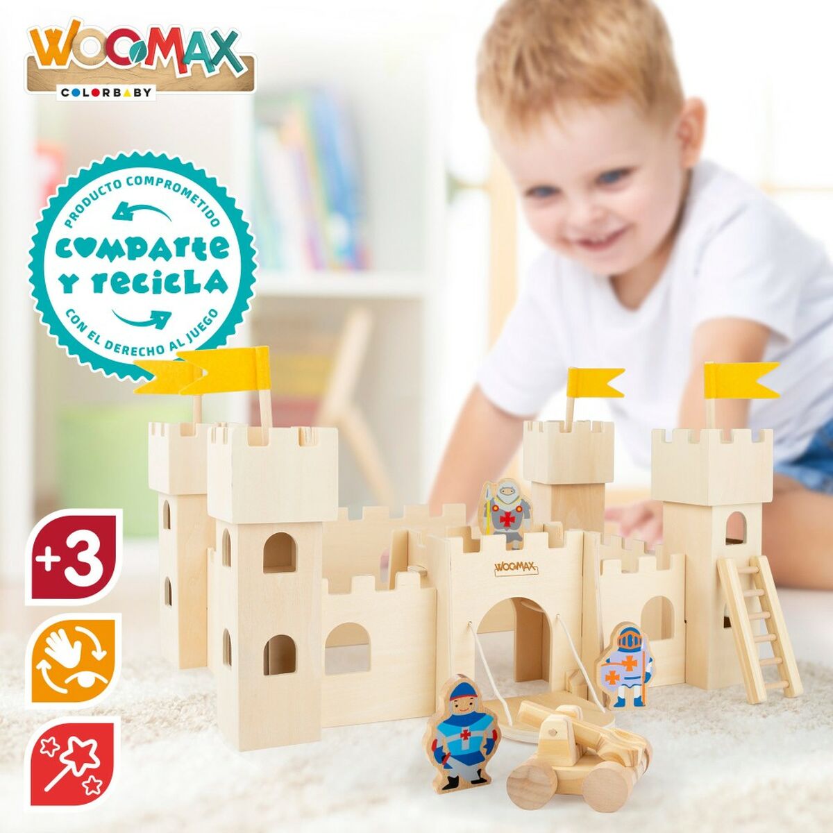 Castelo Woomax Brinquedo 9 Peças 2 Unidades - EcoNest