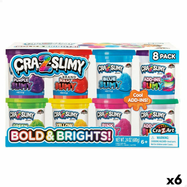 Jogo de Plasticina Cra-Z-Art Bold&Brights (6 Unidades) Slime - EcoNest