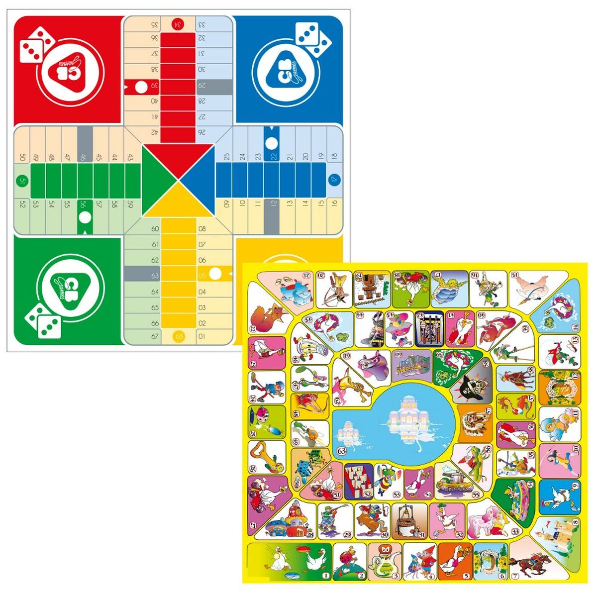 Tabuleiro de Jogo dos Cavalinhos e da Glória Colorbaby 32 x 32 x 1 cm (25 Peças) (6 Unidades)