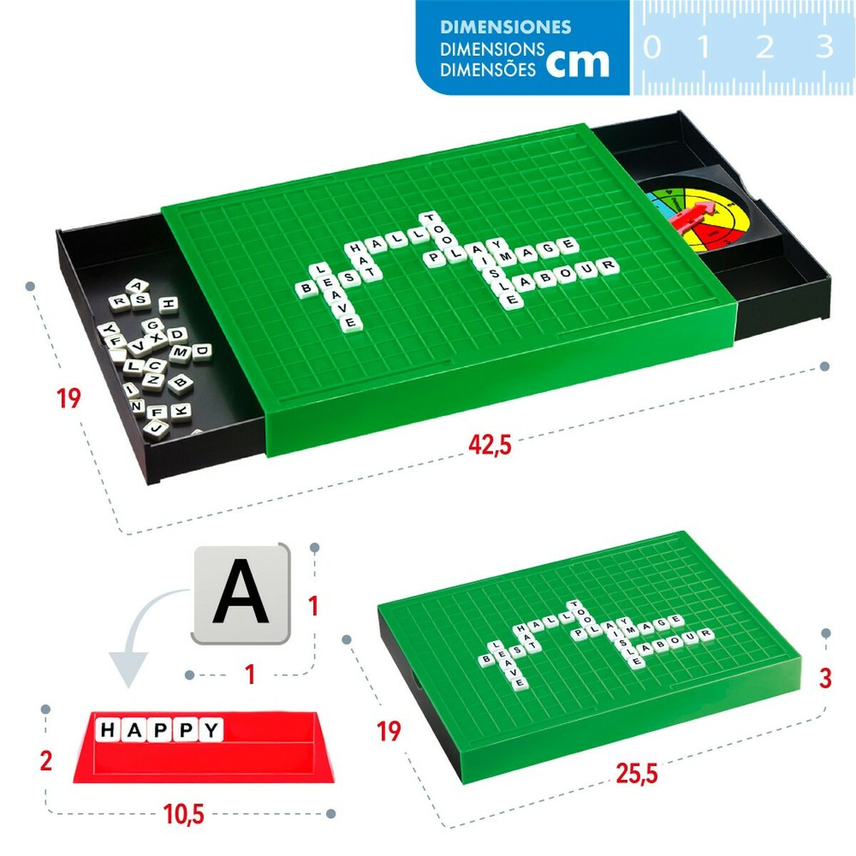 Jogo de palavras Colorbaby 25,5 x 3 x 19 cm (6 Unidades) - EcoNest