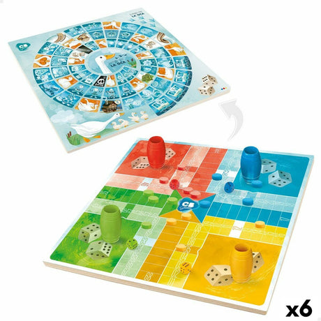 Tabuleiro de Jogo dos Cavalinhos e da Glória Colorbaby 25 x 1 x 25 cm (25 Peças) (6 Unidades) - EcoNest