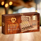 Tabuleiro de Xadrez e Damas Colorbaby Backgammon Madeira (6 Unidades) - EcoNest