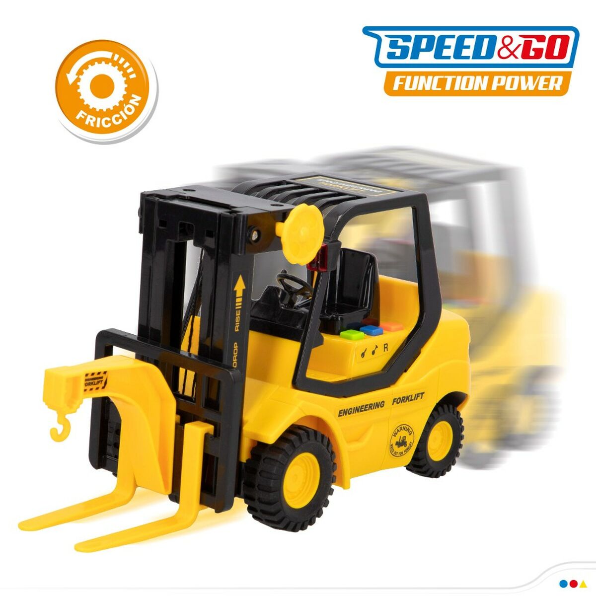 Trator Fricção Speed & Go 1:16 Leve Som 22,5 x 13 x 9,5 cm (6 Unidades) - EcoNest