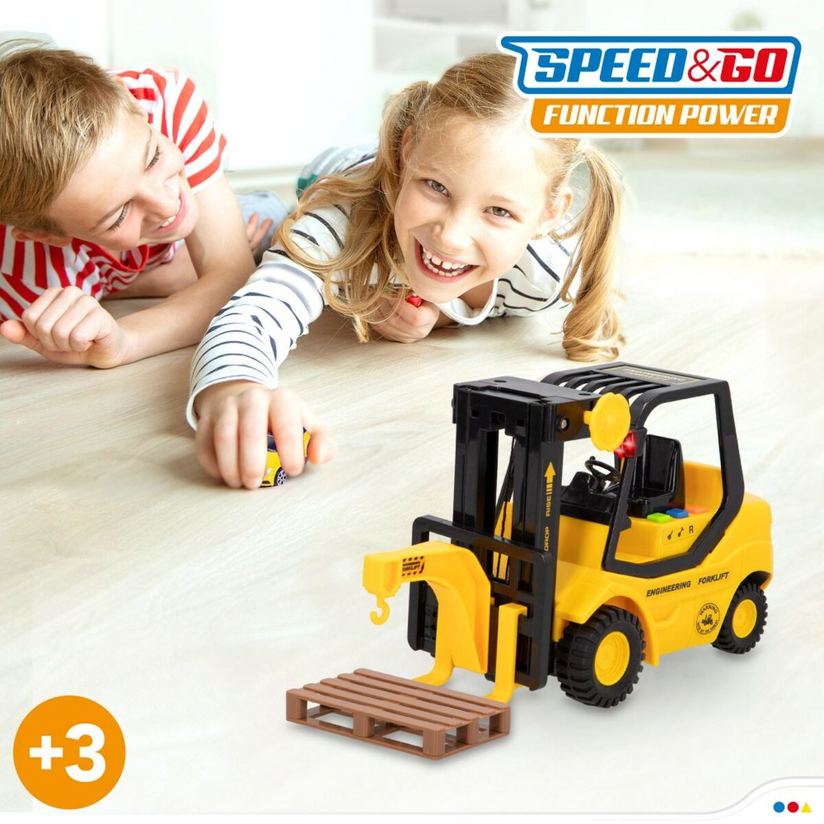 Trator Fricção Speed & Go 1:16 Leve Som 22,5 x 13 x 9,5 cm (6 Unidades) - EcoNest