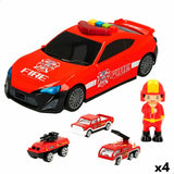 Playset de Veículos Speed & Go Bombeiro Leve Som 1:64 (4 Unidades) - EcoNest