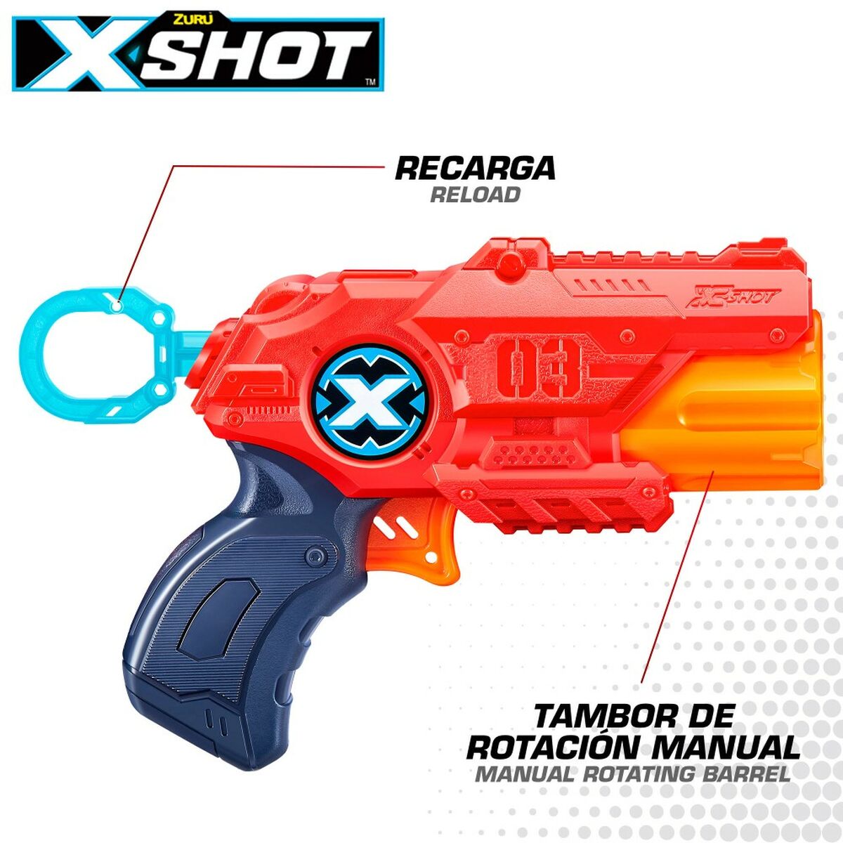 Pistola de Dardos Zuru X-Shot Excel MK3 17 x 12 x 4,5 cm 6 Unidades - EcoNest