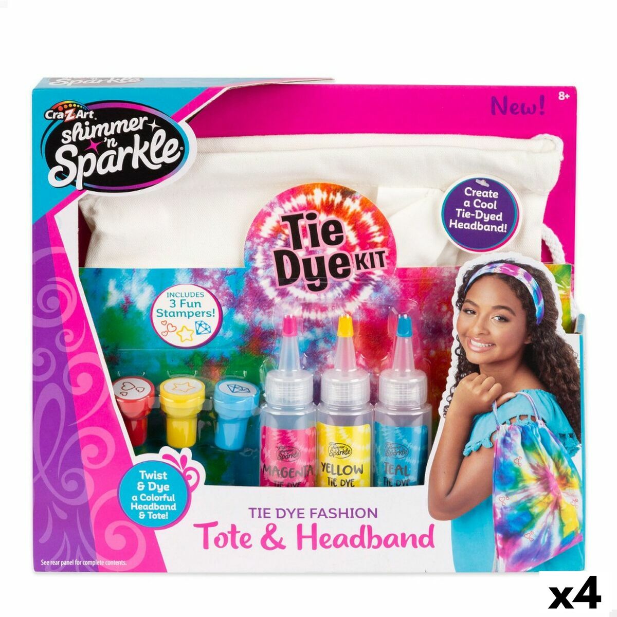 Jogo de Trabalhos Manuais Cra-Z-Art SHIMMER N SPARKLE-SET TIE&DYE 4 Unidades - EcoNest