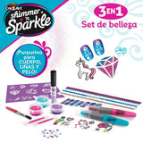 Conjunto de Beleza Cra-Z-Art Infantil Unhas Cabelo Corpo Purpurina 4 Unidades - EcoNest