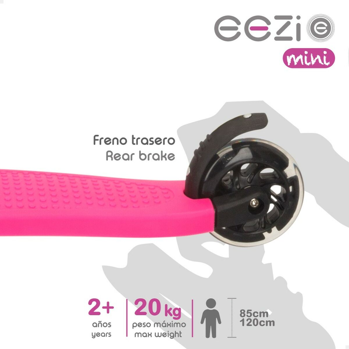 Patinete Scooter Eezi Cor de Rosa 2 Unidades - EcoNest