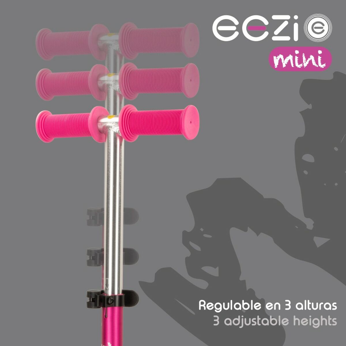 Patinete Scooter Eezi Cor de Rosa 2 Unidades - EcoNest