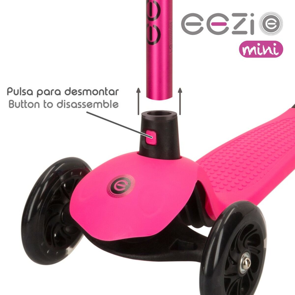 Patinete Scooter Eezi Cor de Rosa 2 Unidades - EcoNest