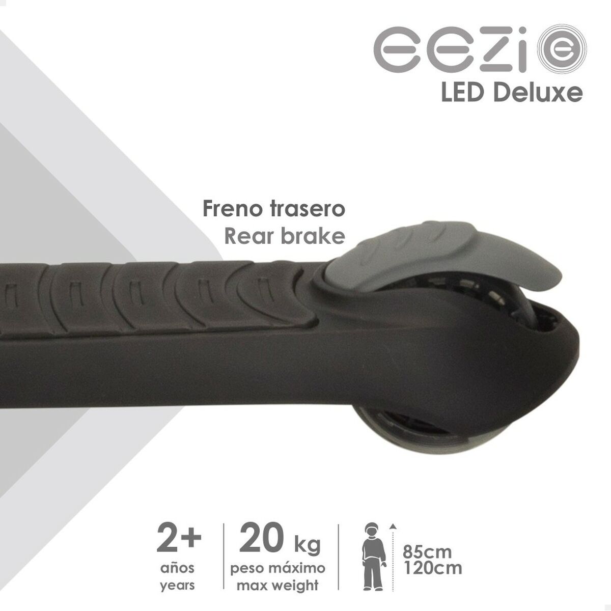 Patinete Scooter Eezi Preto 2 Unidades - EcoNest