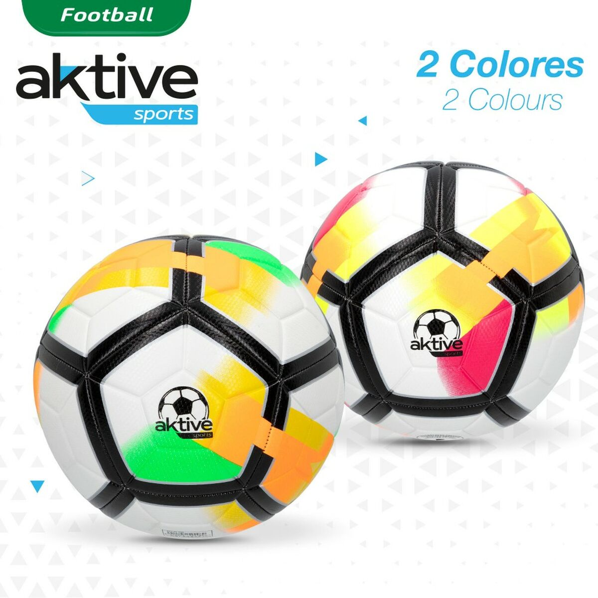 Bola de Futebol Aktive 5 Ø 22 cm (12 Unidades) - EcoNest